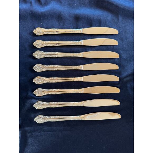 Vtg Stanley Roberts Flatware Golden Dynasty Gold Electroplate 54 PC Svc 8 MINT - Picture 9 of 14